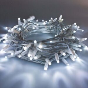 Guirnalda led blanca cable blanco