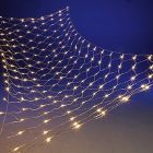 Red led cálido 2x1m cable verde