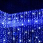 Cortina led azul con destellos