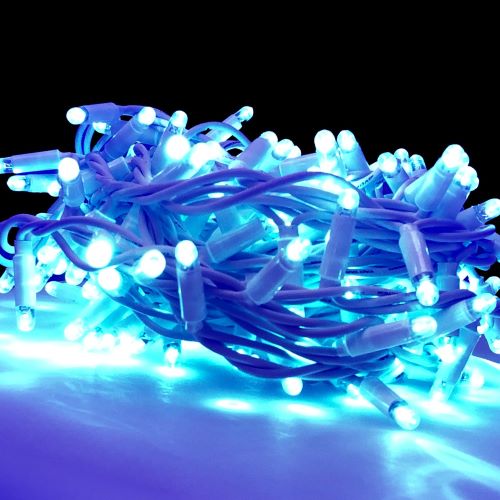 led azul cable clanco