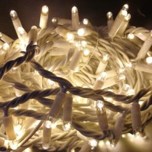 Guirnalda led blanco cálido cable blanco 3x4mts