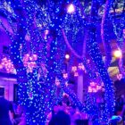 Guirnalda led azul cable azul