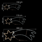 Estrella con cola, motivo LED, top luz