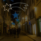 Estrella con cola, motivo LED, top luz