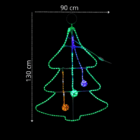 Abeto 2D luminoso LED, adorno navideño top luz