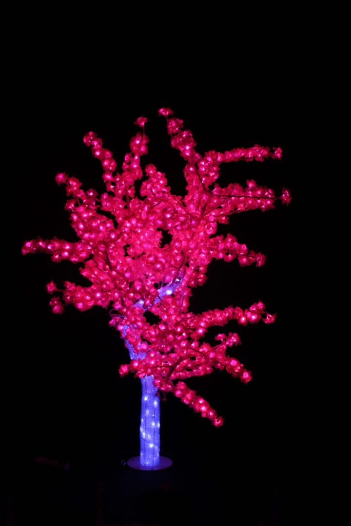 610133 árbol led rosa