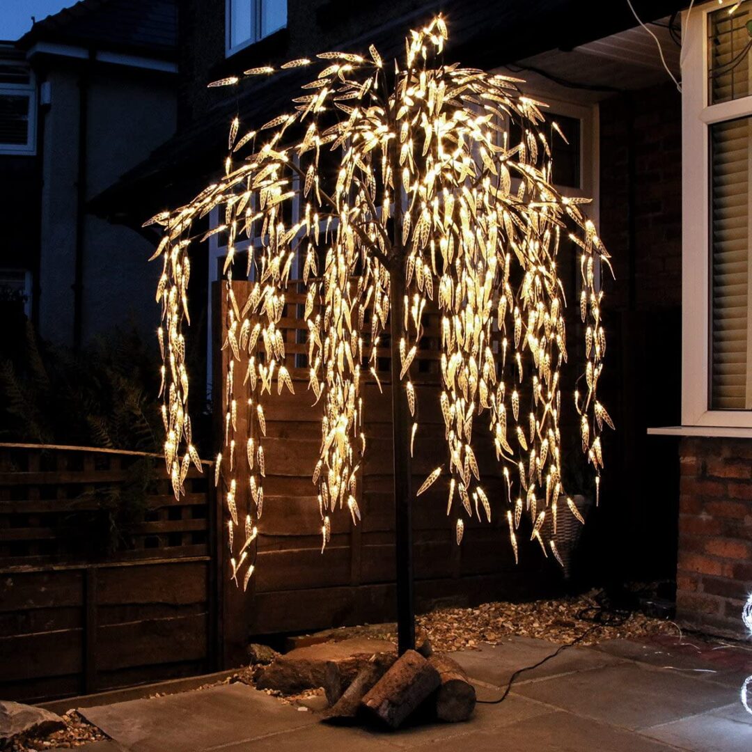 arbol led sauce calido arbol led decorativo sauce