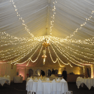 carpa con guirnalda de led 