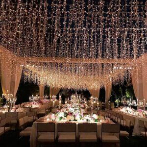 cómo iluminar un restaurante en celebraciones