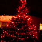 guirnalda roja destello cable verde