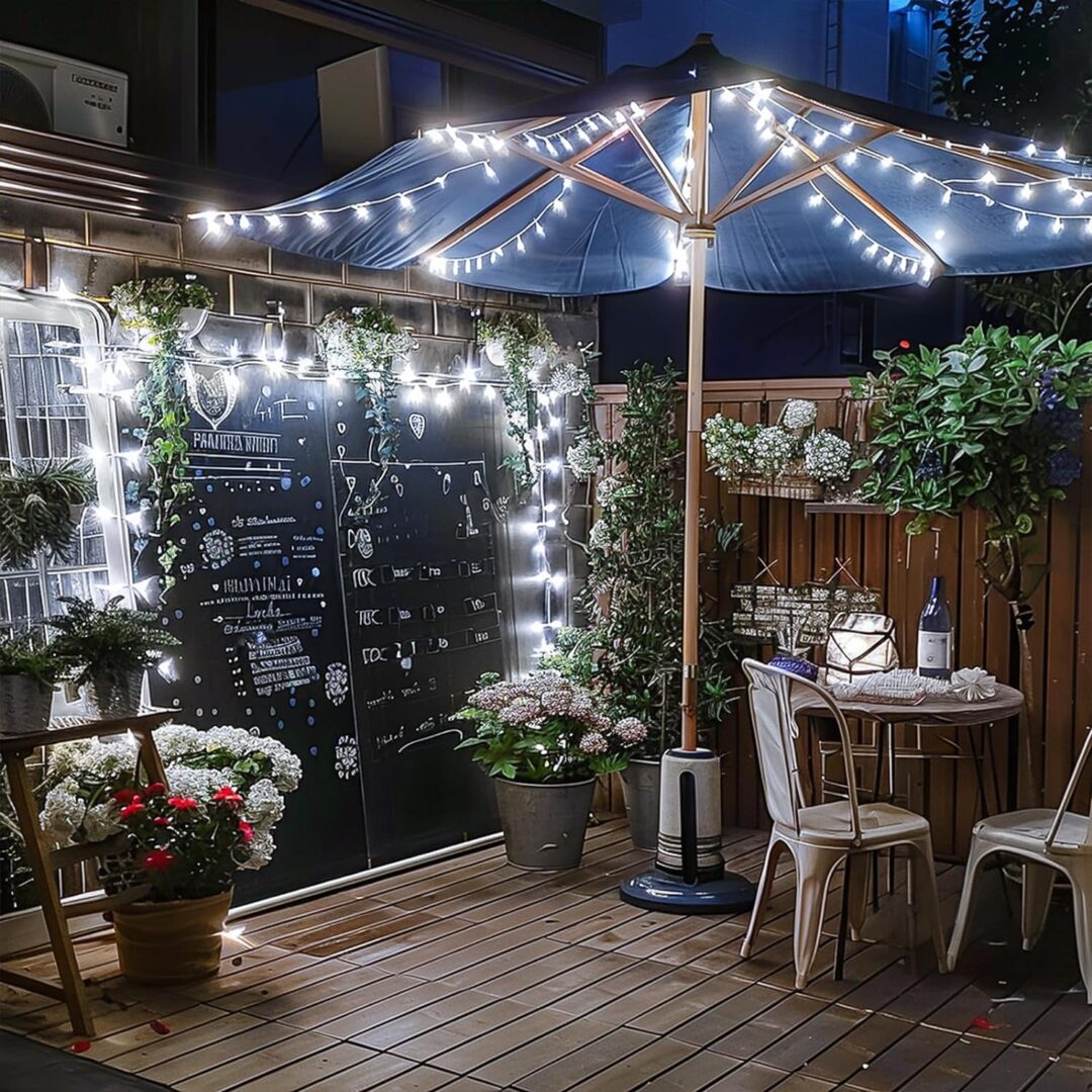 blanco guirnalda de luces blanco