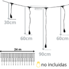 Guirnalda E27 de luces 24cm 60 caídas