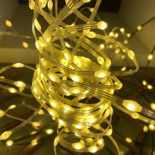 microled cálido cable transparente