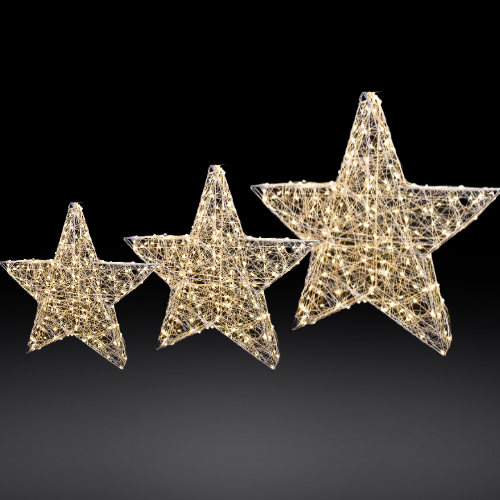 tres estrellas 3d figuras de navidad 3 estrellas