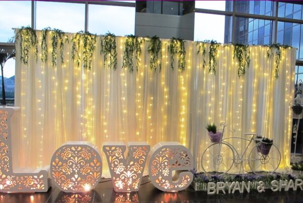 cortina luces boda