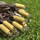 Solar LED con cable marrón para jardín