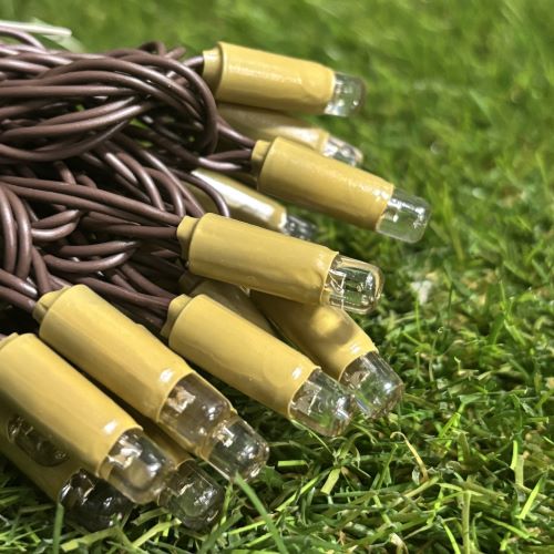 Solar LED con cable marrón para jardín