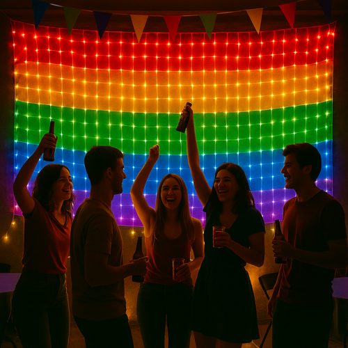 Iluminación Orgullo LGTB bandera red luces led TOP LUZ