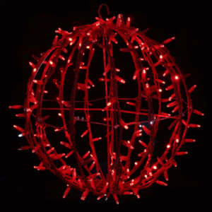 12045 Esfera LED 3D roja