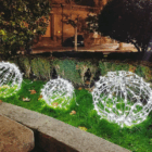 Esferas led 3d blanco frío con destellos para exterior