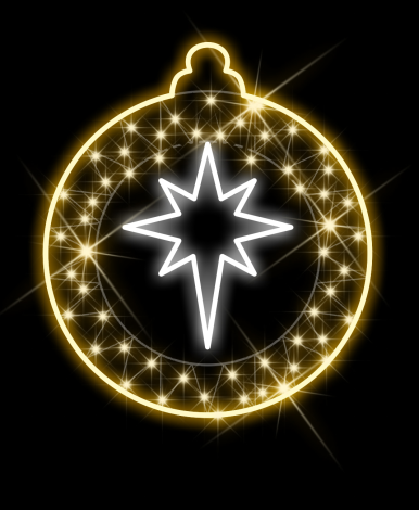 Figura navideña bola estrella Figura navideña bola estrella