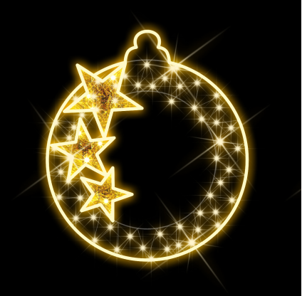 Figura navideña bola con estrellas Figura navideña bola con estrellas