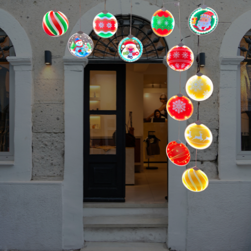 bolas 2D luminosas de navidad