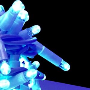 led azul cable blanco