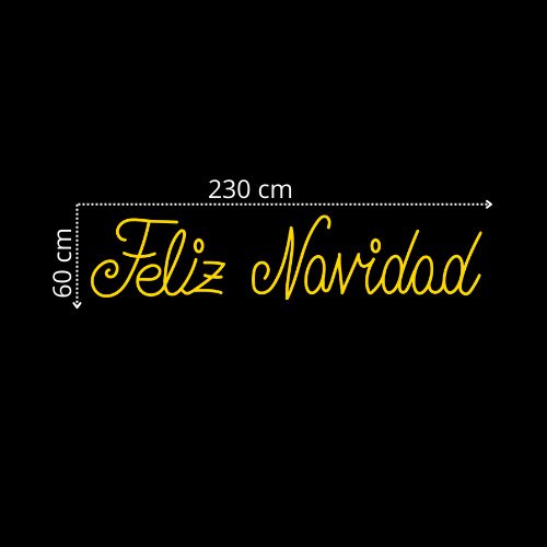 00255 Letrero luminoso Feliz Navidad 230cm topluz Letrero Feliz Navidad LED 230cm topluz
